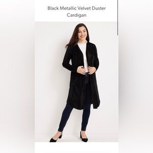Maurice’s black velvet duster size L
